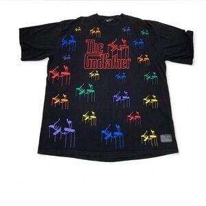 Vintage 2006 The Godfather Rainbow Graphic Print T-Shirt Mens XXL Grunge Y2K